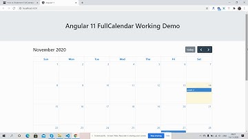 Angular 11 FullCalendar Working Demo