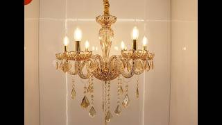 Bemisall Chandelier Modern K9 Crystal Chandelier Lighting Clear Crystal Light INSTALLATION VIDEO