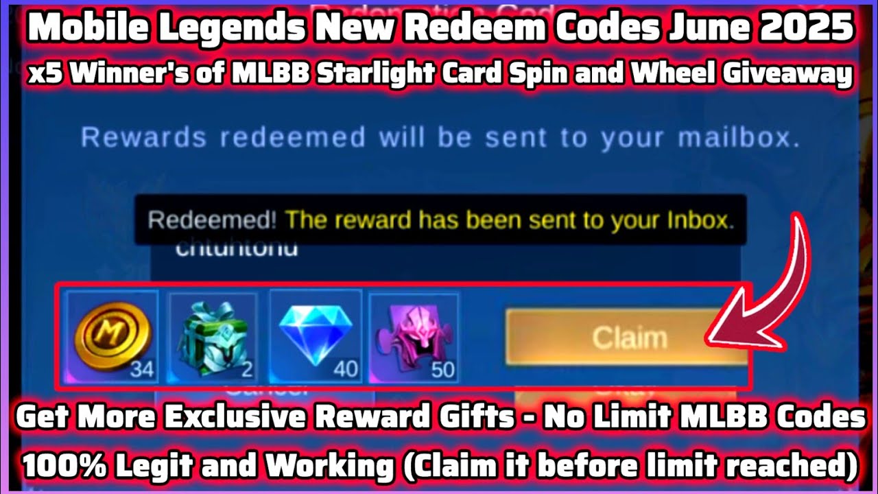 Mobile Legends Redeem Codes Exclusive Reward Gifts June 12, 2025 - MLBB ...
