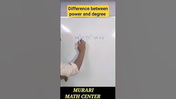 difference between power and degree of the polynomial |degree of polynomial| #shorts #degree