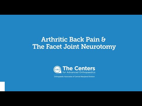 Dr Michael DeMarco Arthritic Back Pain 