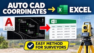 How to Export Coordinates from AutoCAD to Excel | Easy Method for Surveyors