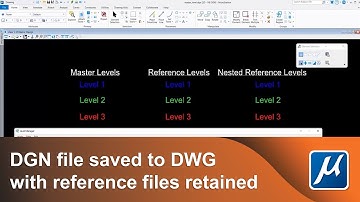 Scenario 1: DGN file saved to DWG with reference files retained
