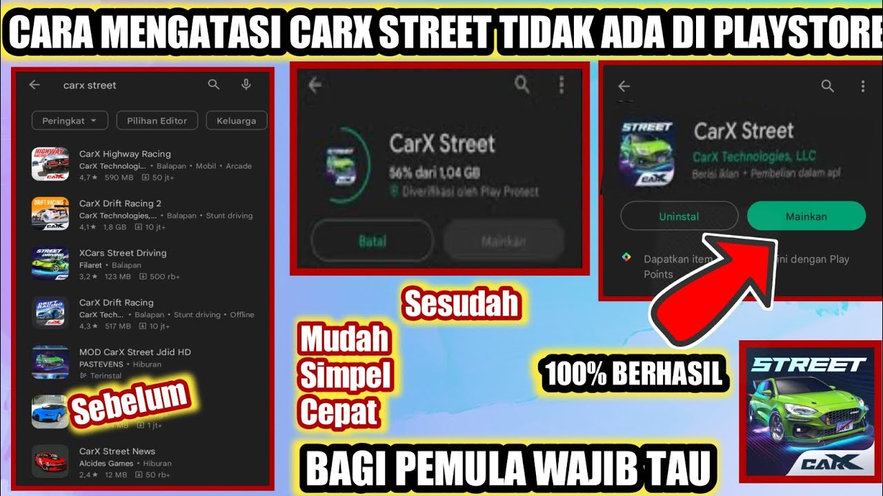 Cara Mengatasi Carx Street Tidak Ada Di Play Store YouTube
