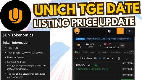 Unich Airdrop TGE Date Listing price Unich mining new update Fd point convert withdraw date update 