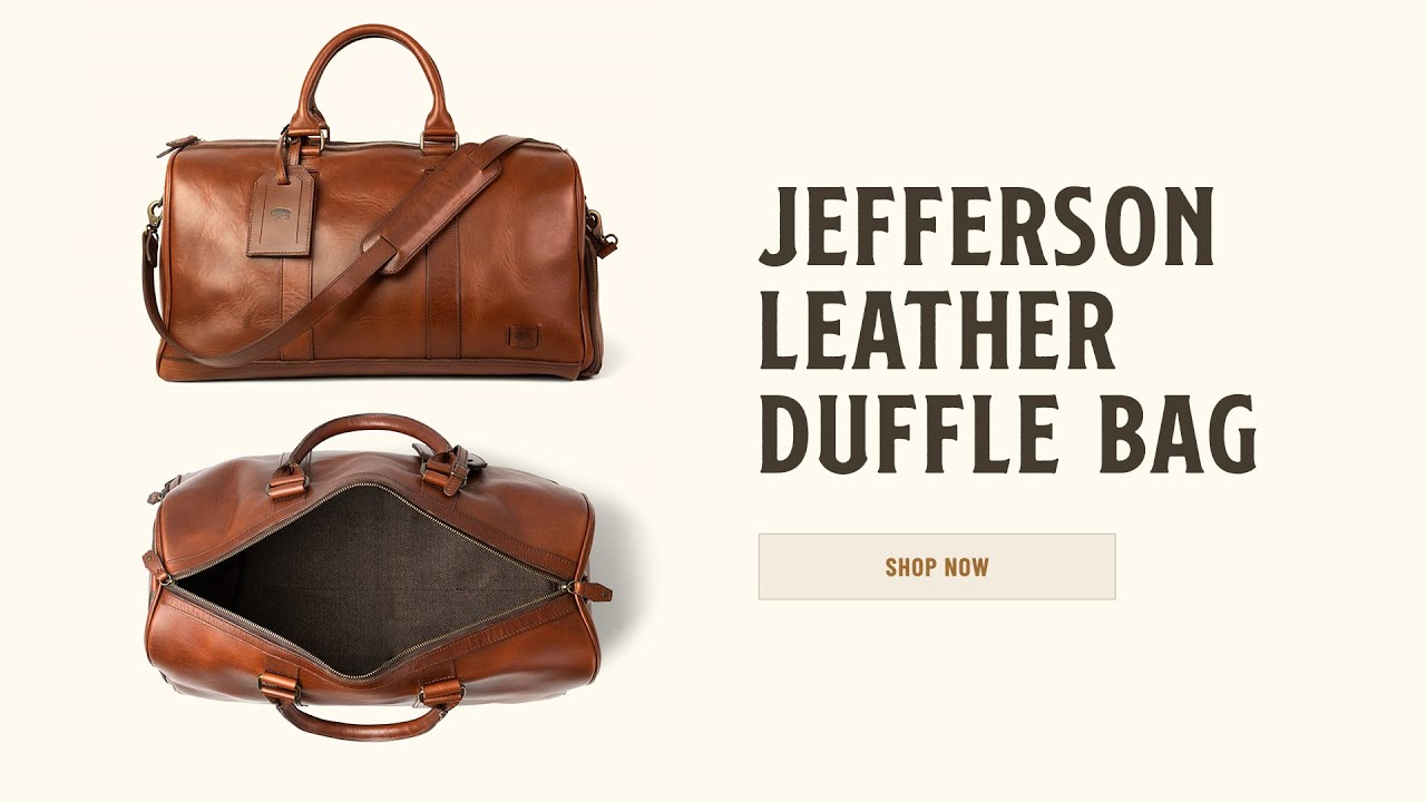 Roosevelt Buffalo Leather Duffle Bag, Dark Oak in 2023