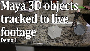 Maya 3D Objects tracked to live footage - Demo 1
