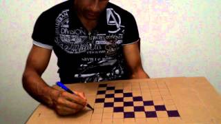 Tabuleiro de dama/xadrez em madeira veja como fazer..( Wooden board /  checkerboard see how to do it. 