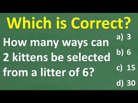 How Many Ways Can You Choose 2 Kittens from 6?