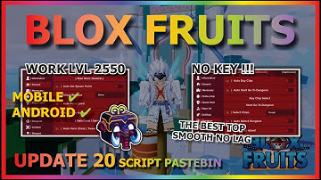 BLOX FRUITS Script Mobile UPDATE 20 AUTO FARM NEW AREA | SMOOTH | THE BEST TOP (WORK LEVEL 2550) 🍊⛵