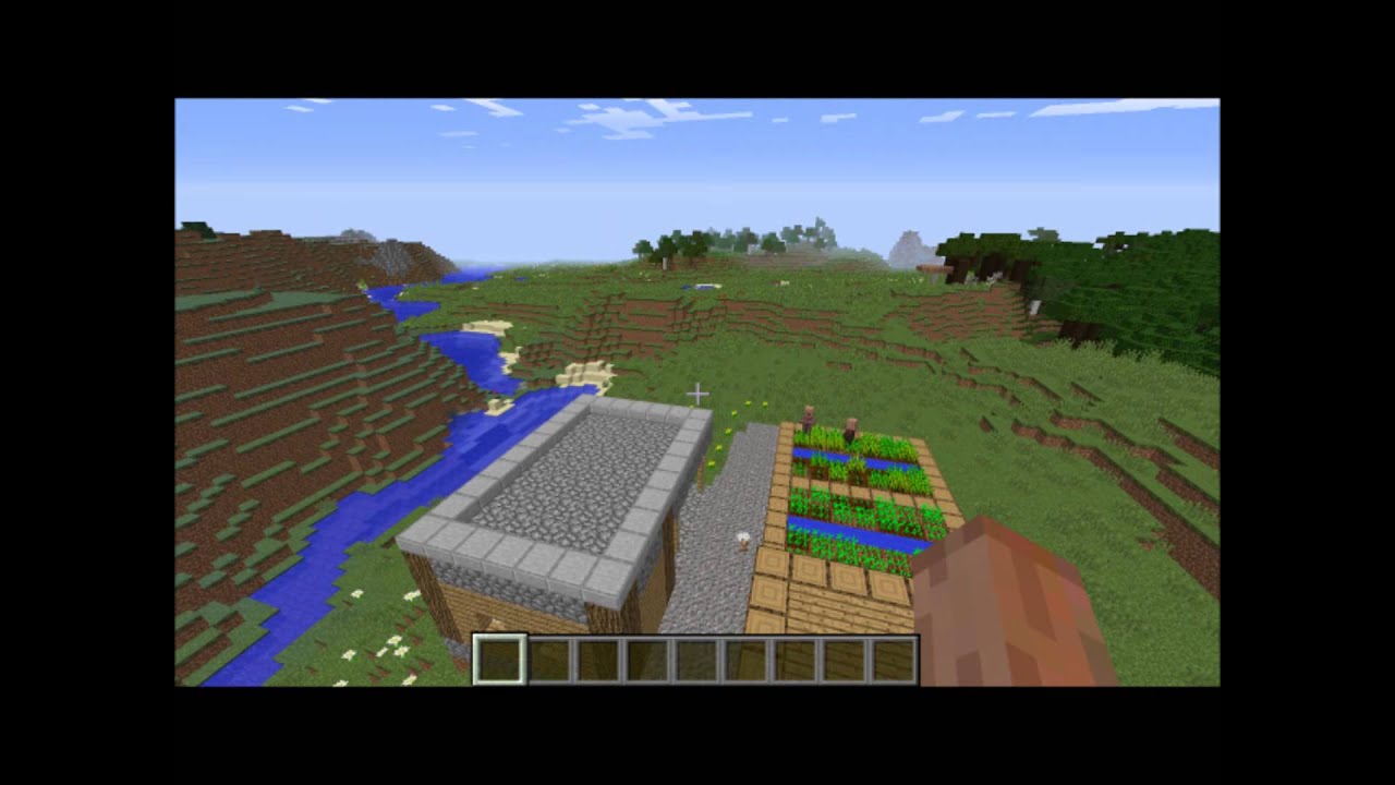 Minecraft village seed 1.8.2 with cool roofed forests and lakes - YouTube