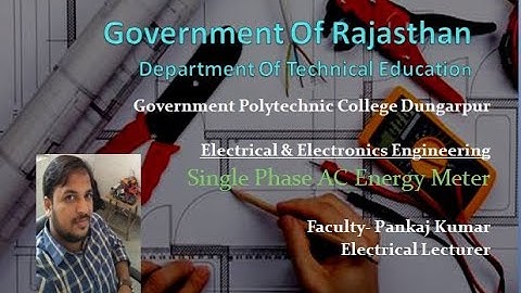 ME207 Single Phase AC Energy Meter By Pankaj Kumar GPC Dungarpur