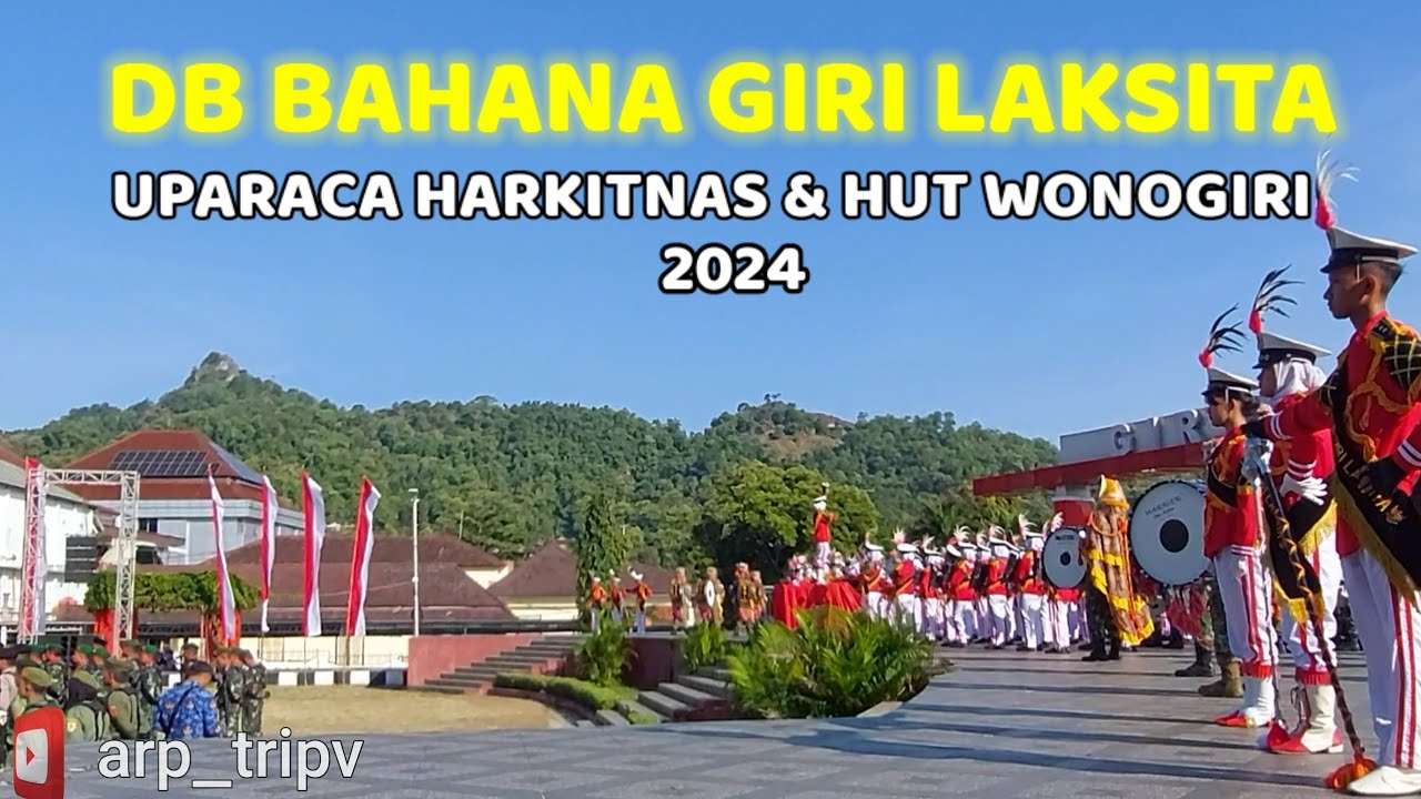 Drumband BAHANA GIRI LAKSITA SMPN 2 Wonogiri Iringi Upacara Harkitnas ke 116 & HUT Wonogiri ke-283