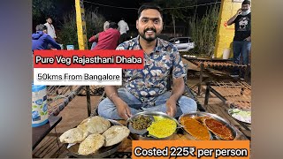 Pure Veg Rajasthani Highway Dhaba Tumkur Road | 50Km From Bangalore | DevNarayan Dhaba | Monk Vlogs screenshot 3