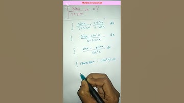 Integrate:Sinx dx/1+sinx #maths #mathsinseconds #easysolving