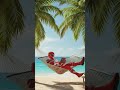 レッドの休日(ハンモック最高)#aiショート動画