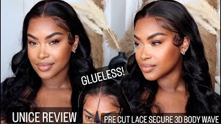 UNICE PRE CUT LACEFRONT SUPER SECURE 3D BODY WAVE WIG | BEGINNER FRIENDLY