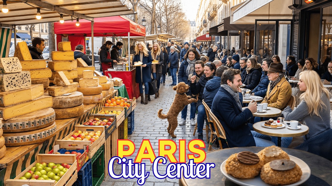 1st February 2026 ☀️ | Paris City Center | Cafés, Crowded Streets & Sunshine | 4K Paris Walk