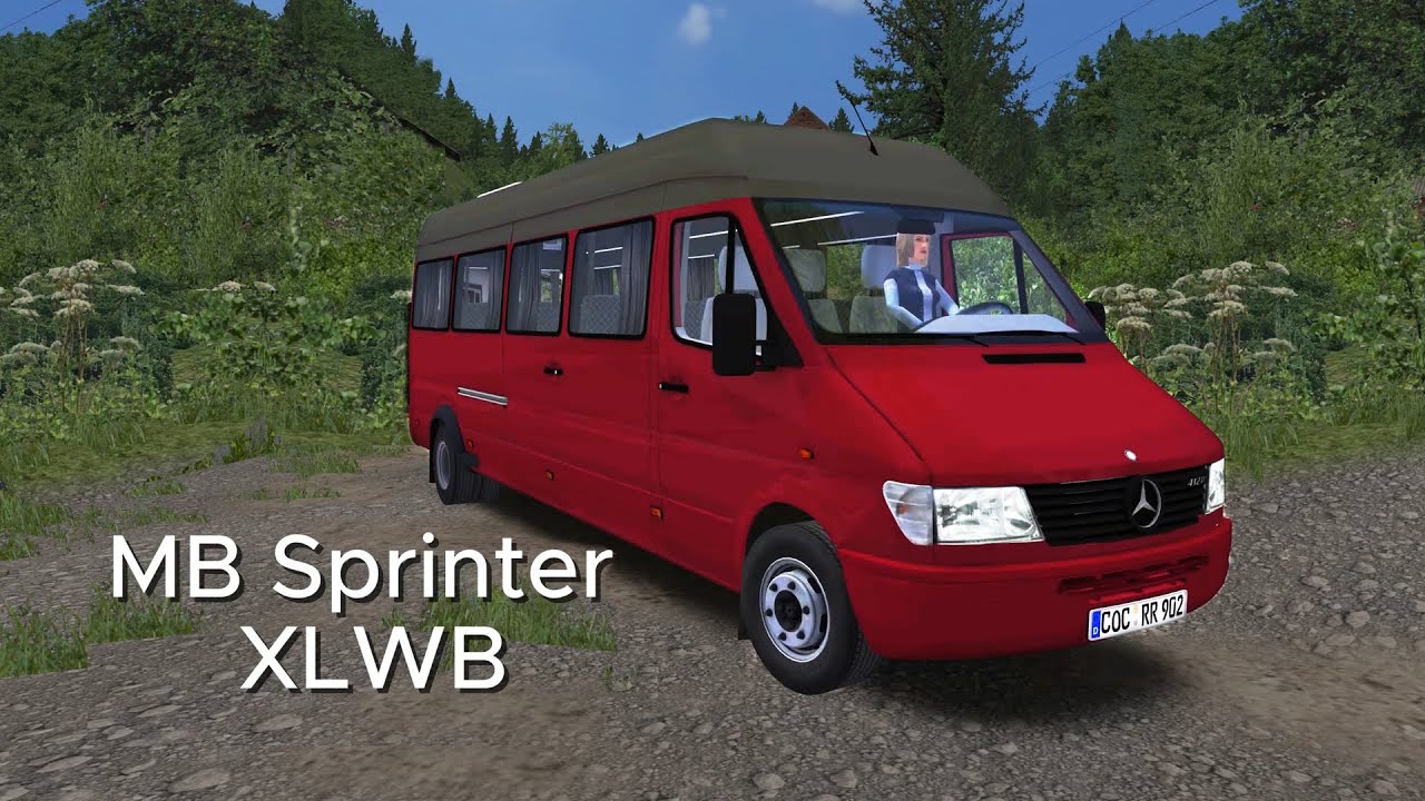OMSI 2 – Mercedes-Benz Sprinter 412D XLWB | Thüringer Wald | Маршрут 739