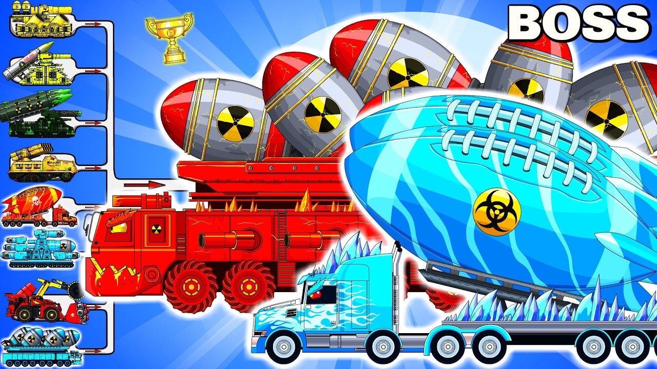 MEGA BOSS Missile Launch Takes Down MEGA TANK in EPIC CARTOON BATTLE!
