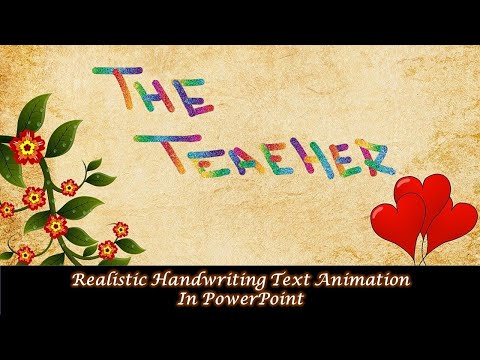 How To Make Realistic Handwriting Text Animation in PowerPoint Tutorial