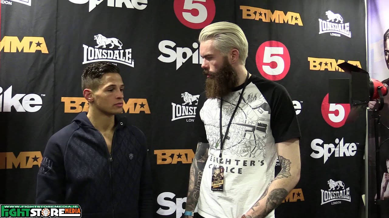Tom 'Firekid' DuQuesnoy post fight interview at BAMMA 24 dublin amc