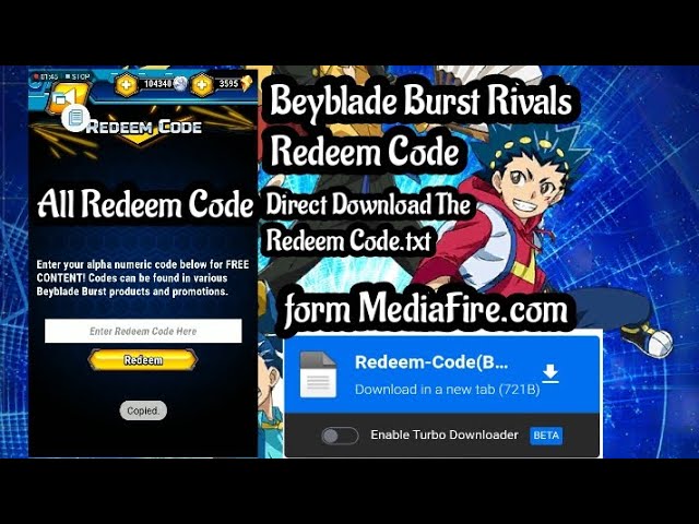 All Redeem Code Beyblade Burst Rivals