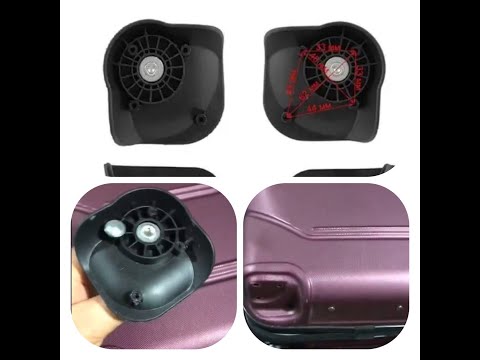 Колеса для пластикових валіз / одинарні / з каучуком / пара /80х80 мм /1224, видео 1