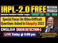 IRPL 2.0 FREE | Toughest English Error Detection Questions for SSC CGL 2026