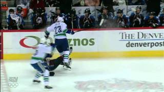 Alexander Edler hammers Milan Hejduk HD