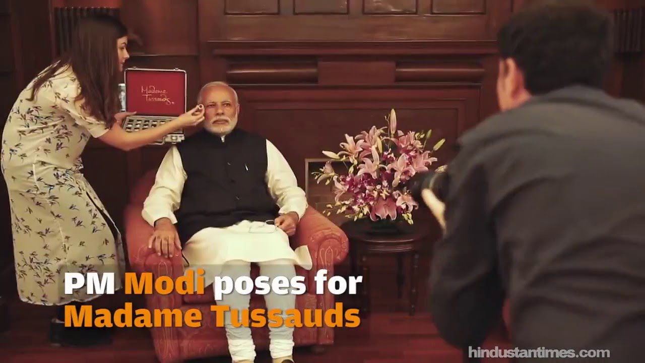 PM Modi gets measured for wax statue at Madame Tussauds YouTube