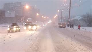 Heavy snowfall in Murmansk
