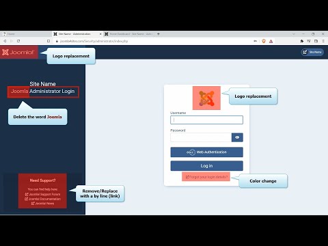 How to Customize Joomla 4 Admin Login Page | Replacing Joomla Logo | White Labeling Joomla 4