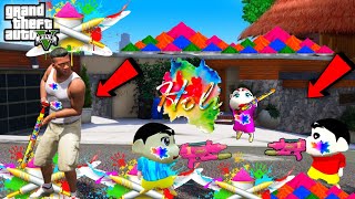 GTA 5 :😍 Franklin & Shinchan Playing HOLI in GTA 5 ! JSS GAMER ( GTA 5 MODS )