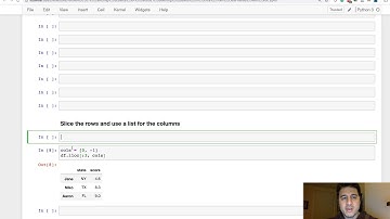 Selecting Subsets of Data from DataFrames with iloc