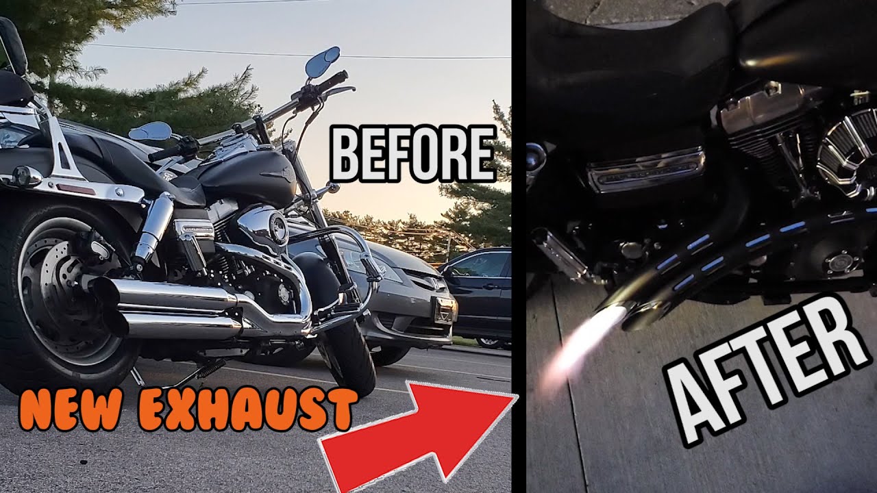 Bassani Sweepers on a Harley-Davidson Fat Bob!? EXHAUST COMPARISON Arlen Ness inverted air breather