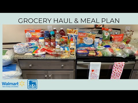GROCERY HAUL MEAL PLAN BUDGET FRIENDLY WALMART GROCERY PICKUP FOOD LION