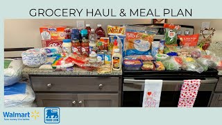 GROCERY HAUL & MEAL PLAN | BUDGET FRIENDLY | WALMART GROCERY PICKUP | FOOD LION