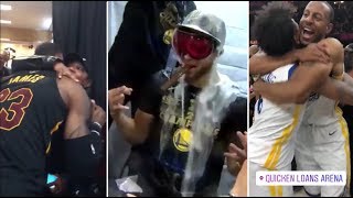 KEVIN DURANT KISSES HIS GIRLFRIEND & WARRIORS PLAYERS CELEBRATE NBA CHAMPIONSHIP 2018 NBA FINALS 🏆