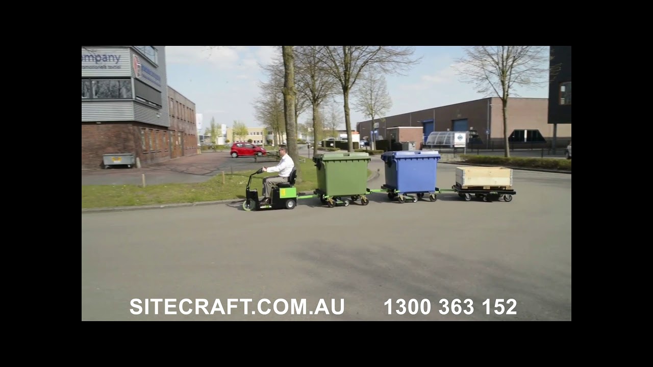 Movexx T2500-SC Tow Tug + Tugger Train Wheelie Bin Trolley
