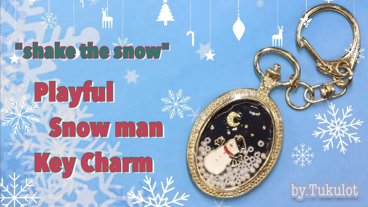 Resin】Shake Shake♪「Playful Snowman Key Charm」【DIY】 - YouTube