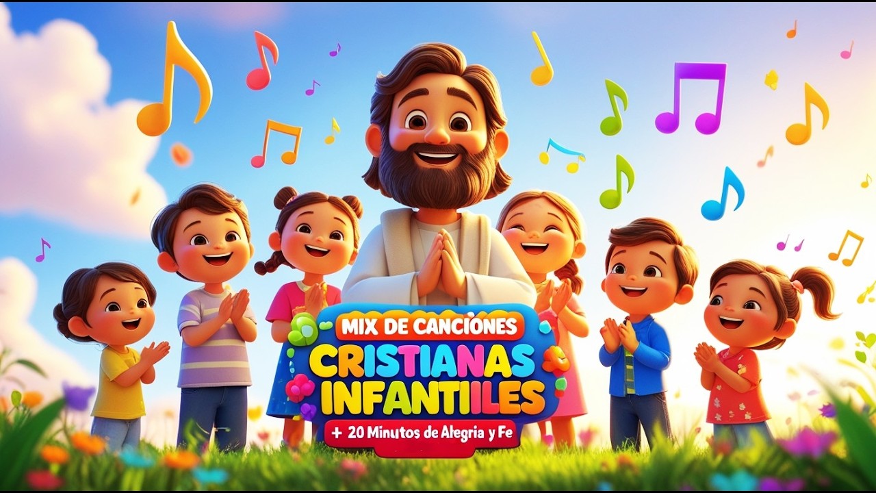 Mix de Canciones Cristianas Infantiles 🎵 +20 Minutos de Alegría y Fe 🙏 | Música para Niños