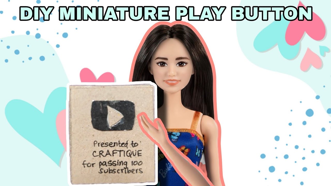 Miniature 100 Subscribers Custom Play Button | Craftique - YouTube