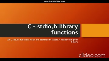 C – stdio.h library functions