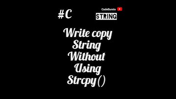 write a program to copy string without using strcpy function #cprogramming #engineering #btech #feed