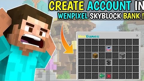 How To Create Bank Account In WenPixel Galaxy Skyblock ? | Best Skyblock For Mcpe