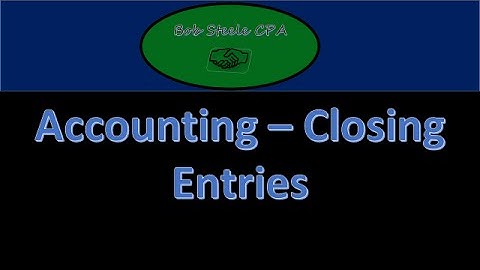 400.10 Closing Entries-Accounting instructions