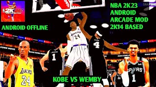 NBA 2K23 ARCADE EDITION(NBA 2K14 BASED) ANDROID WEMBANYAMA'S SPURS VS KOBE BRYANT'S LAKERS GAMEPLAY