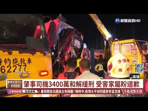 撞消防車1死4傷 司機3400萬和解緩刑｜華視台語新聞 2022.04.18