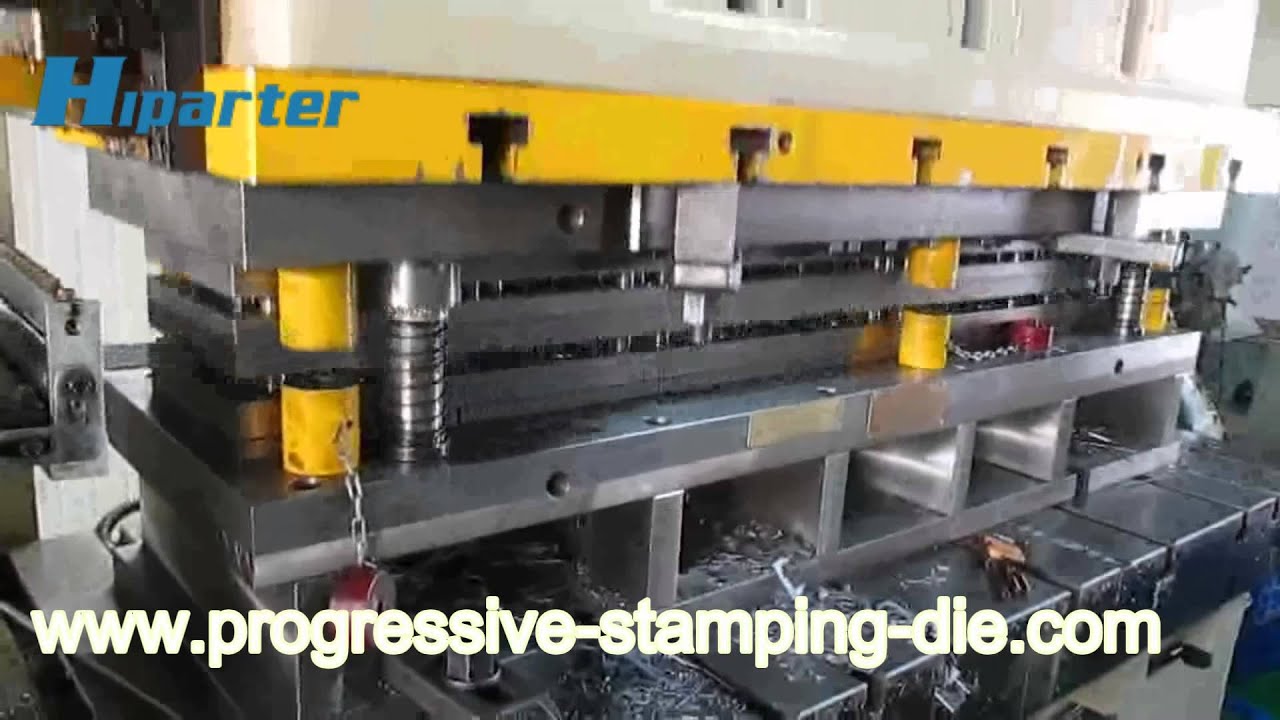 Chinese metal sheet plate progressive stamping die maker - YouTube